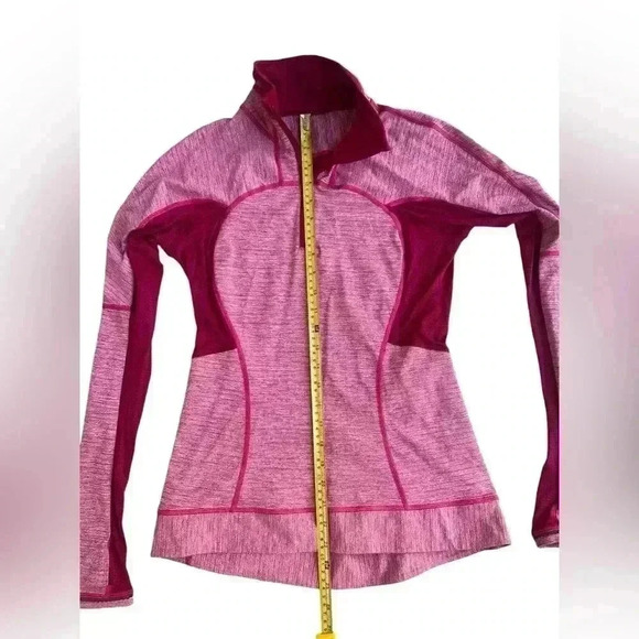 Lululemon Run For Gold 1/2 Zip Heathered Bumble Berry / Bumble Berry Size 6 - Picture 6 of 7